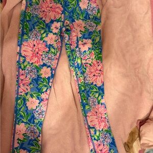 Lilly Pulitzer Kids Leggings - Blue and Pink Floral